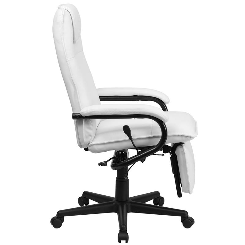 Flash Furniture High Back White Leather Executive Reclining Swivel Chair with Arms – BT-70172-WH-GG Fashion