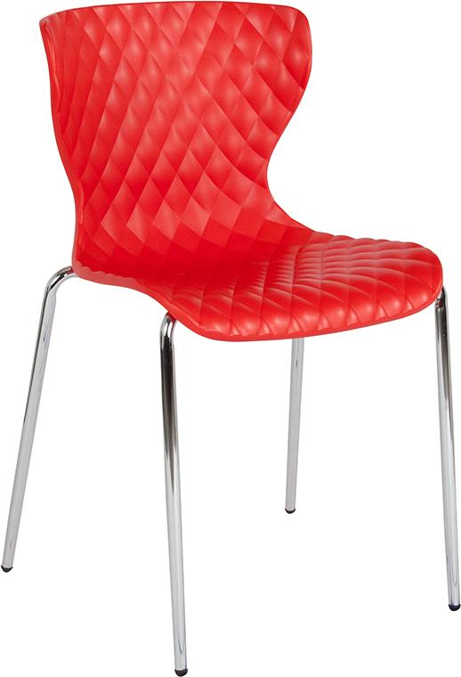 Flash Furniture Lowell Contemporary Design Red Plastic Stack Chair – LF-7-07C-RED-GG Online