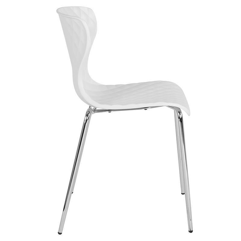 Flash Furniture Lowell Contemporary Design White Plastic Stack Chair – LF-7-07C-WH-GG Sale