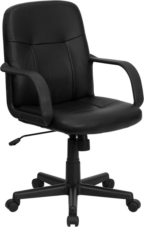 Flash Furniture Mid-Back Black Glove Vinyl Executive Swivel Chair with Arms – H8020-GG Online