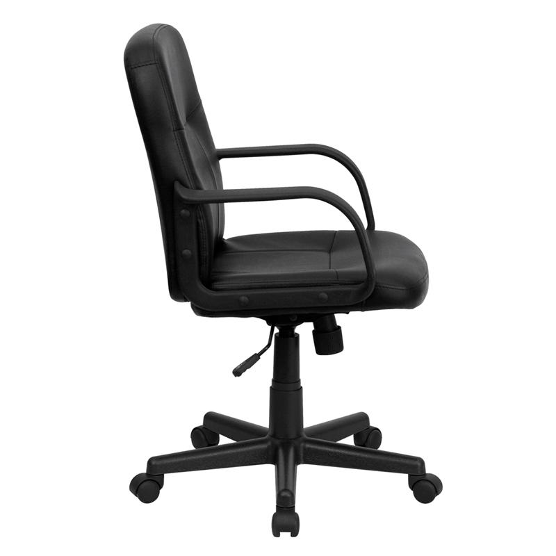 Flash Furniture Mid-Back Black Glove Vinyl Executive Swivel Chair with Arms – H8020-GG Online