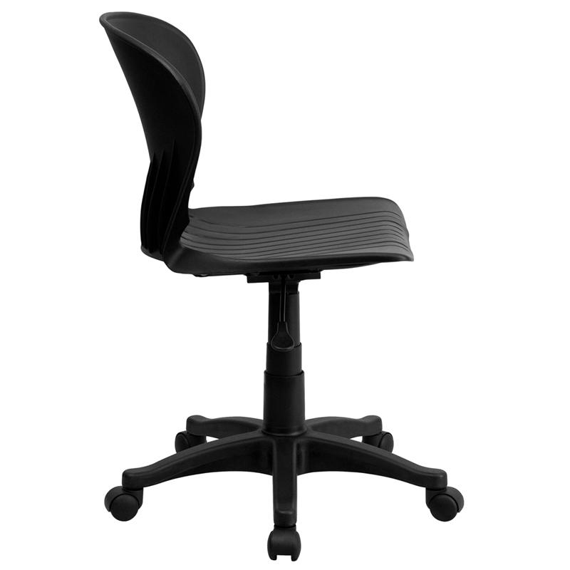 Flash Furniture Mid-Back Black Plastic Swivel Task Chair – RUT-A103-BK-GG Discount