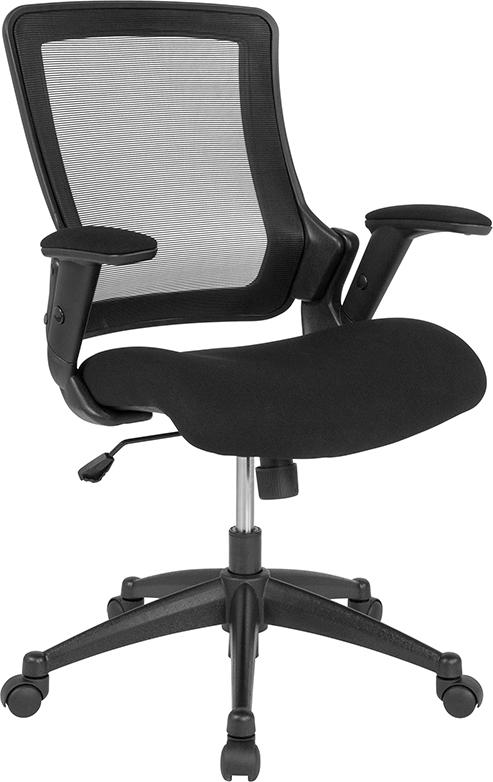 Flash Furniture Mid-Back Black Mesh Executive Swivel Chair with Molded Foam Seat and Adjustable Arms – BL-LB-8803-GG Online Hot Sale