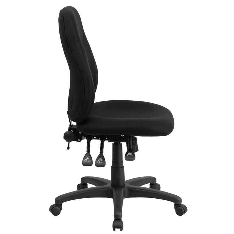 Flash Furniture Mid-Back Black Fabric Multifunction Ergonomic Swivel Task Chair – BT-90297M-GG Online Sale