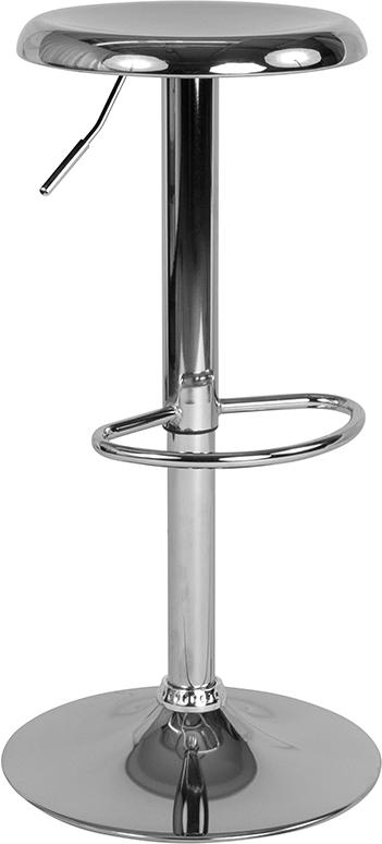 Flash Furniture Madrid Series Adjustable Height Retro Barstool in Chrome Finish – CH-181220-CH-GG Supply