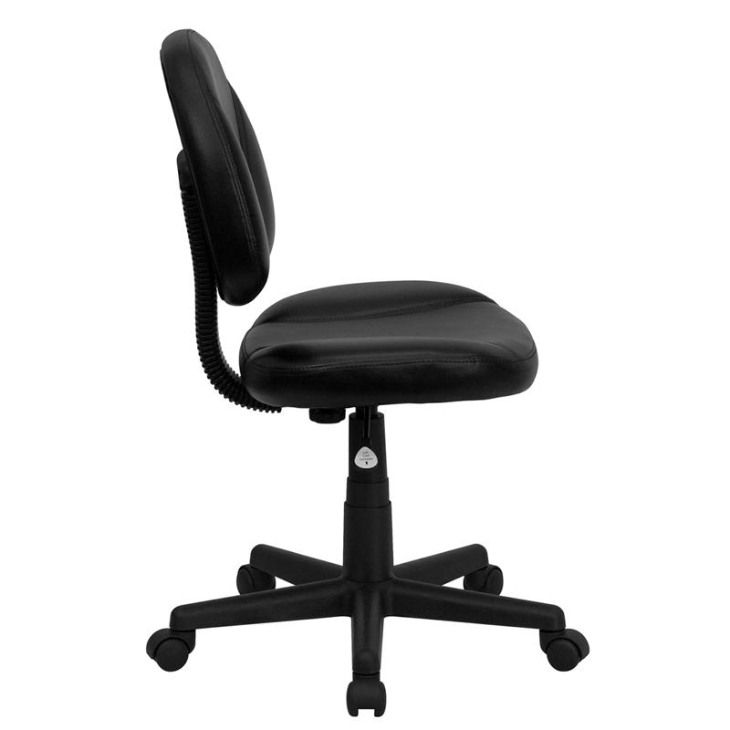 Flash Furniture Mid-Back Black Leather Ergonomic Swivel Task Chair – BT-688-BK-GG Online Sale
