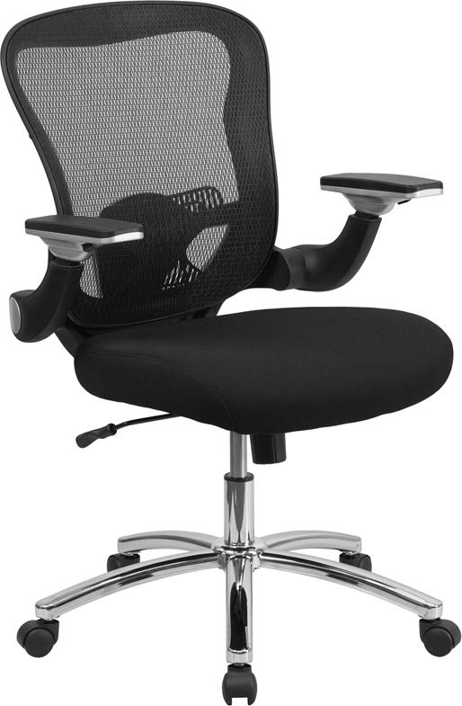 Flash Furniture Mid-Back Black Mesh Executive Swivel Chair with Height Adjustable Flip-Up Arms – GO-WY-87-2-GG Supply