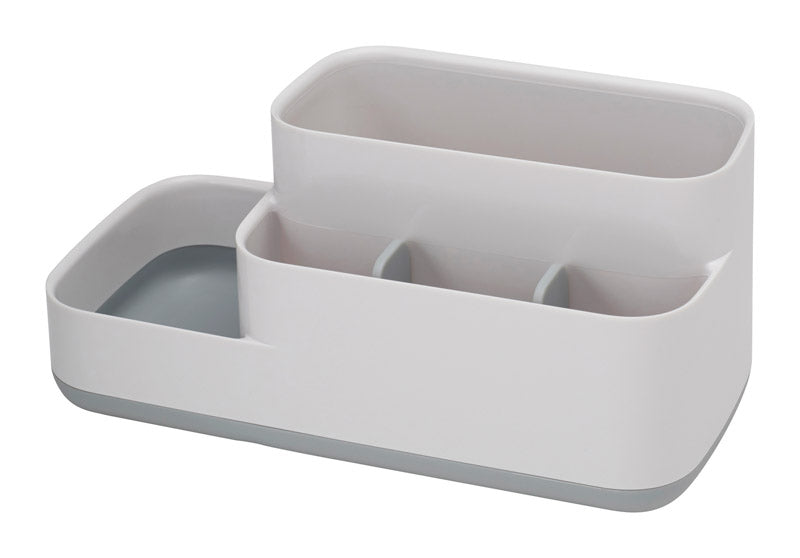 BATHROOM CADDY GRY/WHT Hot on Sale
