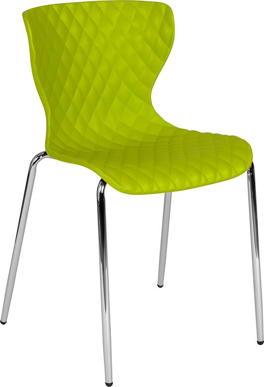 Flash Furniture Lowell Contemporary Design Citrus Green Plastic Stack Chair – LF-7-07C-CGRN-GG Online