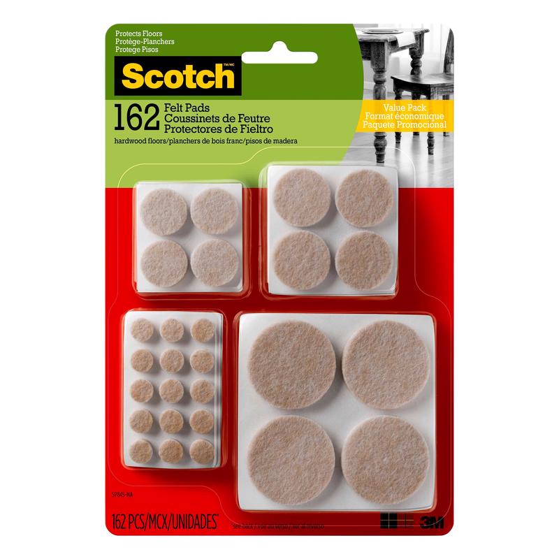 FELT PADS AST BGE 162PK on Sale