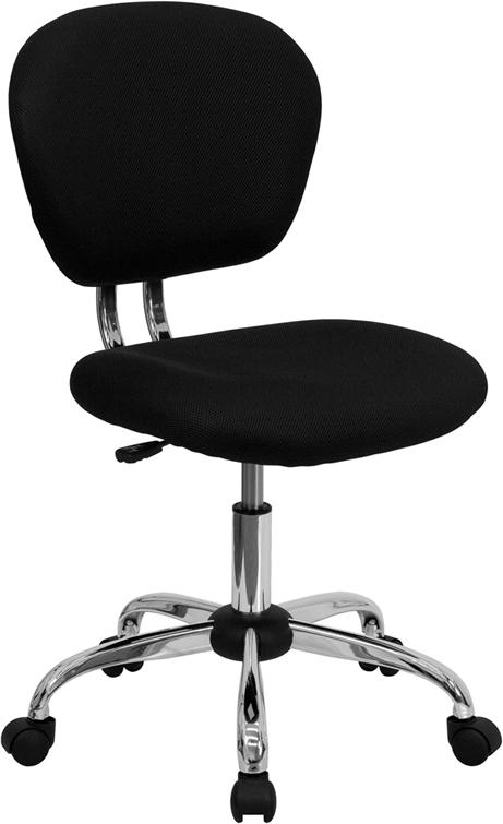 Flash Furniture Mid-Back Black Mesh Padded Swivel Task Chair with Chrome Base – H-2376-F-BK-GG Fashion