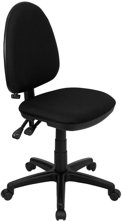 Flash Furniture Mid-Back Black Fabric Multifunction Swivel Task Chair with Adjustable Lumbar Support – WL-A654MG-BK-GG Online Hot Sale