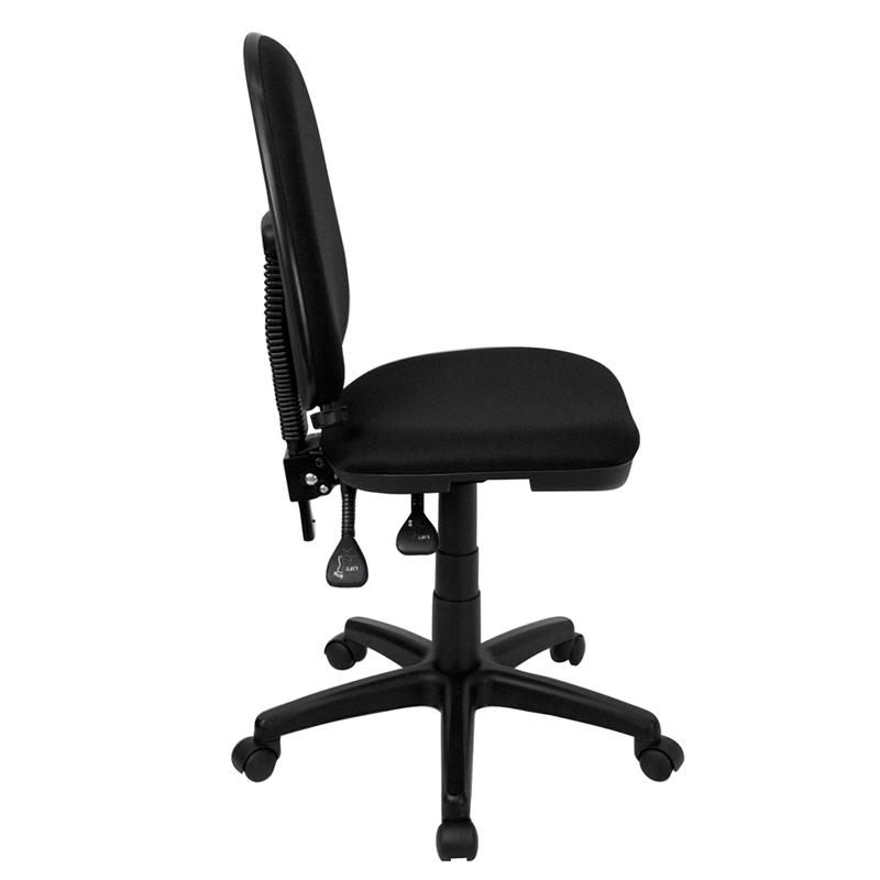 Flash Furniture Mid-Back Black Fabric Multifunction Swivel Task Chair with Adjustable Lumbar Support – WL-A654MG-BK-GG Online Hot Sale