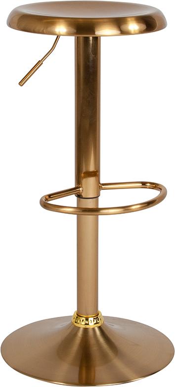 Flash Furniture Madrid Series Adjustable Height Retro Barstool in Gold Finish – CH-181220-GD-GG Supply