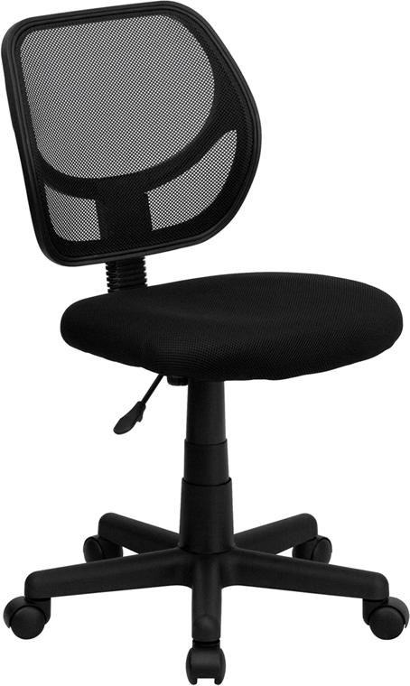 Flash Furniture Mid-Back Black Mesh Swivel Task Chair with Curved Square Back – WA-3074-BK-GG Discount