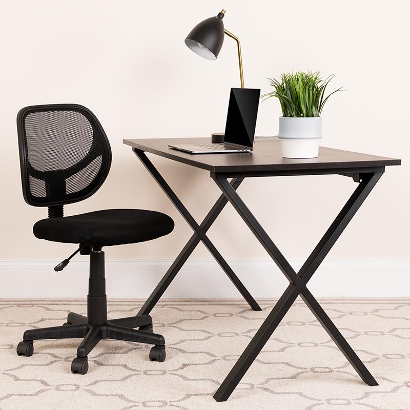 Flash Furniture Mid-Back Black Mesh Swivel Task Chair with Curved Square Back – WA-3074-BK-GG Discount