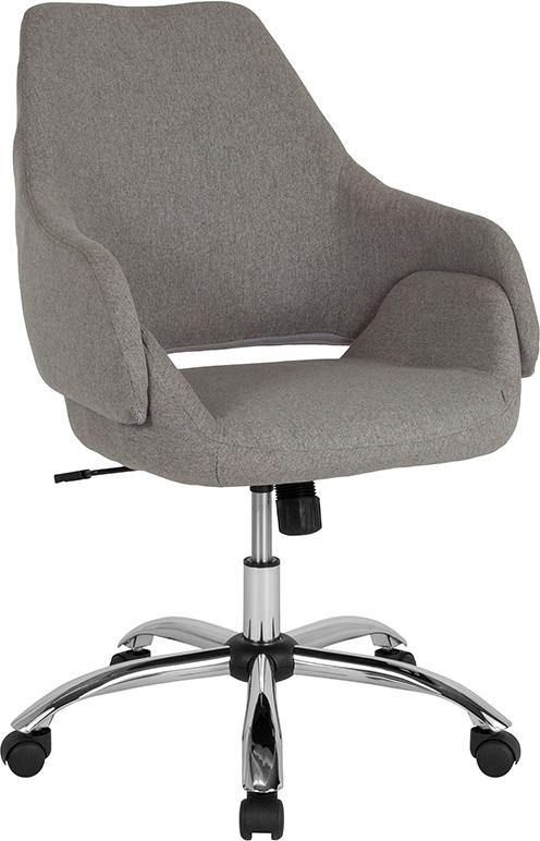 Flash Furniture Madrid Home and Office Upholstered Mid-Back Chair in Light Gray Fabric – CH-177280-LGY-F-GG Sale