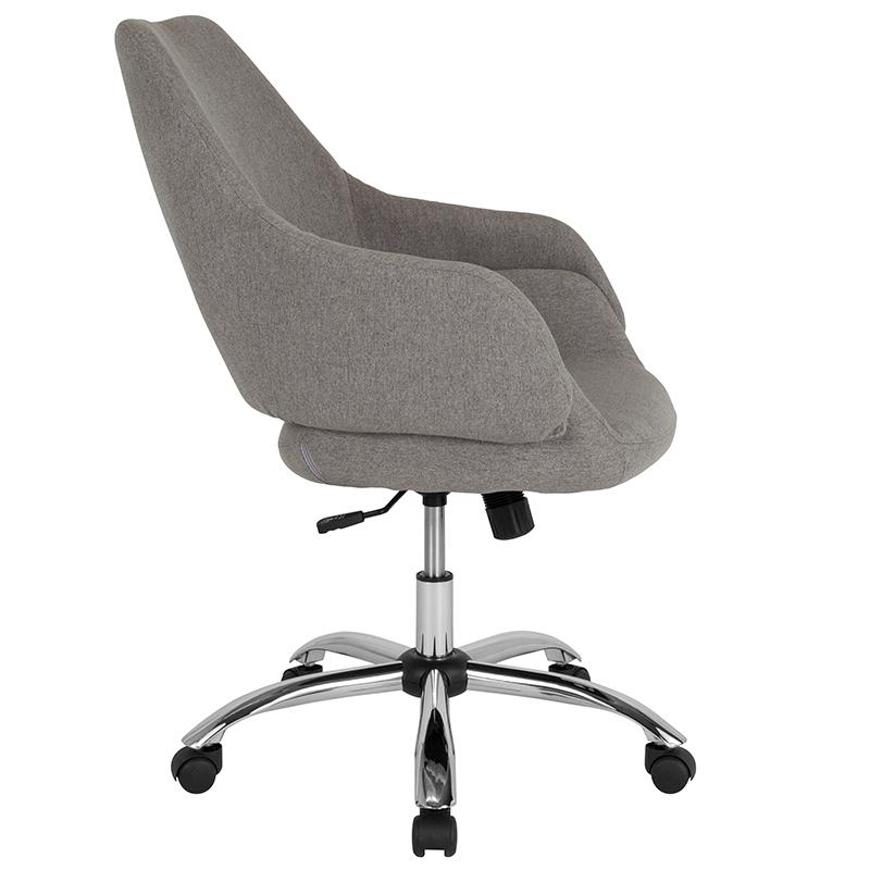 Flash Furniture Madrid Home and Office Upholstered Mid-Back Chair in Light Gray Fabric – CH-177280-LGY-F-GG Sale