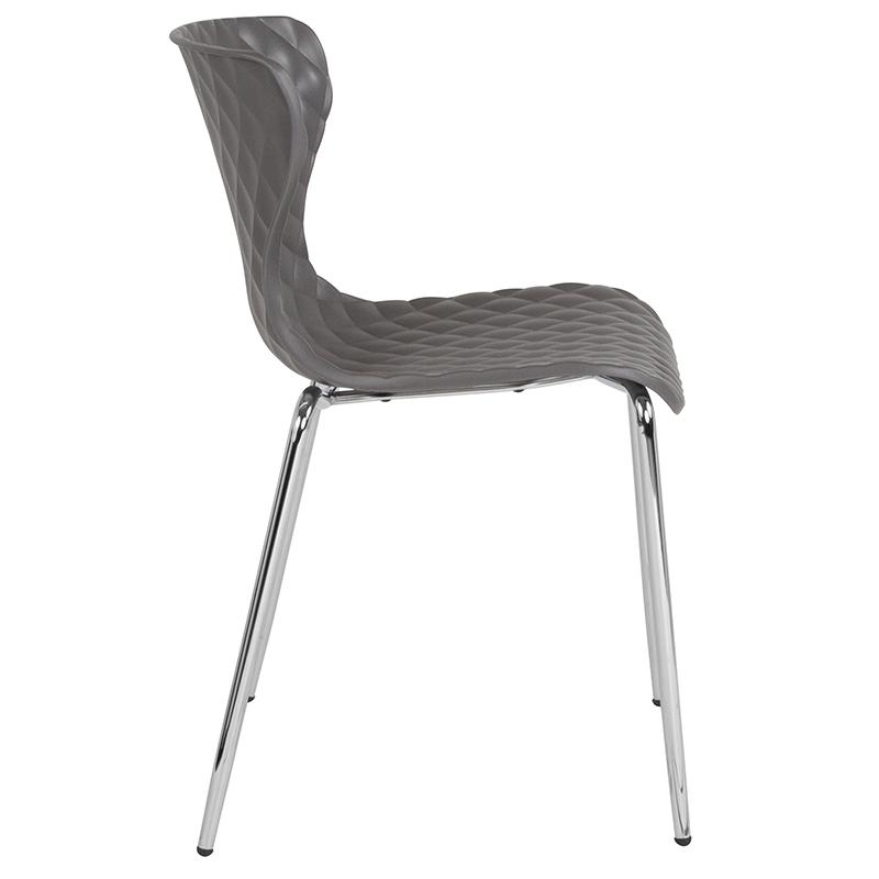 Flash Furniture Lowell Contemporary Design Gray Plastic Stack Chair – LF-7-07C-GRY-GG Online