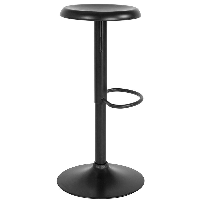 Flash Furniture Madrid Series Adjustable Height Retro Barstool in Black Finish – CH-181220-BK-GG Hot on Sale