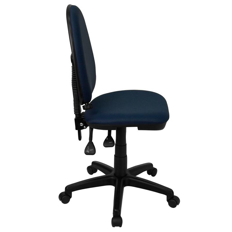 Flash Furniture Mid-Back Navy Blue Fabric Multifunction Swivel Task Chair with Adjustable Lumbar Support – WL-A654MG-NVY-GG Fashion