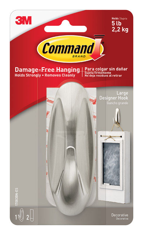 COMMAND HOOK BRSHNKL LG Discount