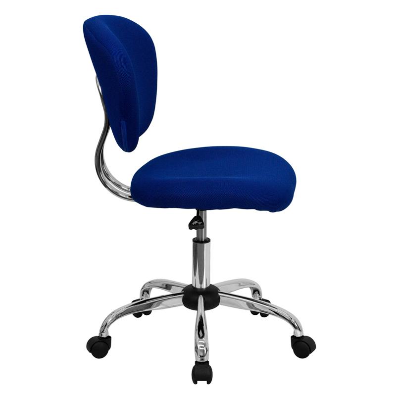 Flash Furniture Mid-Back Blue Mesh Padded Swivel Task Chair with Chrome Base – H-2376-F-BLUE-GG Discount