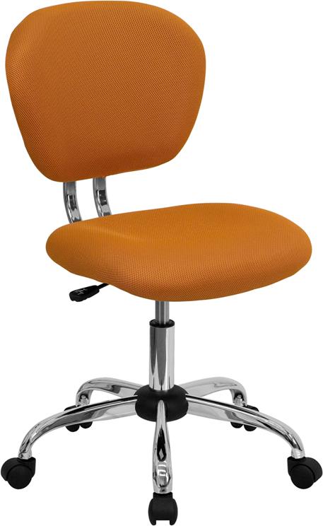 Flash Furniture Mid-Back Orange Mesh Padded Swivel Task Chair with Chrome Base – H-2376-F-ORG-GG Online Sale