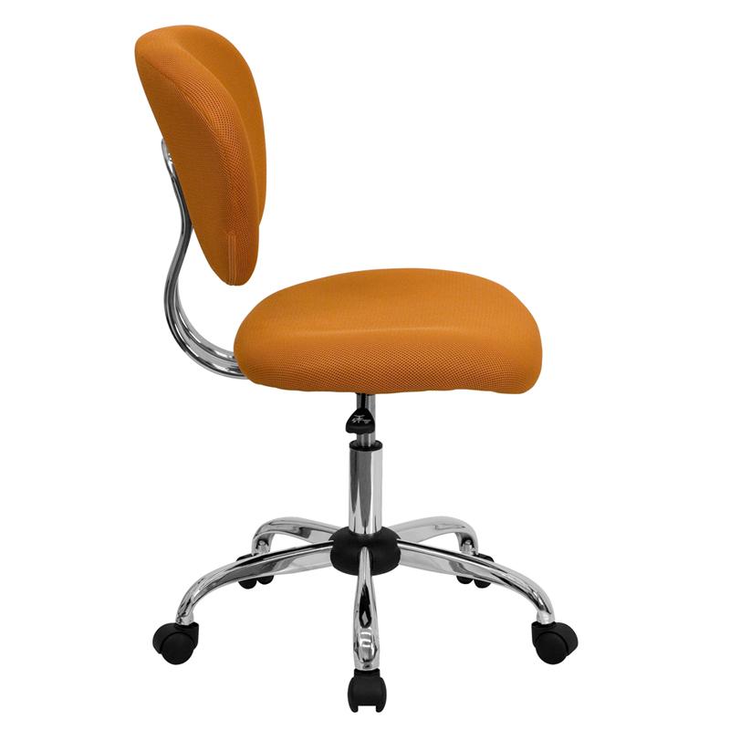 Flash Furniture Mid-Back Orange Mesh Padded Swivel Task Chair with Chrome Base – H-2376-F-ORG-GG Online Sale