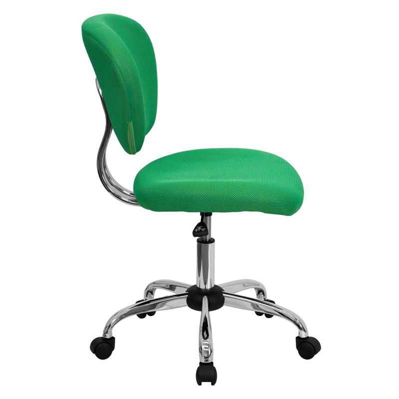 Flash Furniture Mid-Back Bright Green Mesh Padded Swivel Task Chair with Chrome Base – H-2376-F-BRGRN-GG Supply