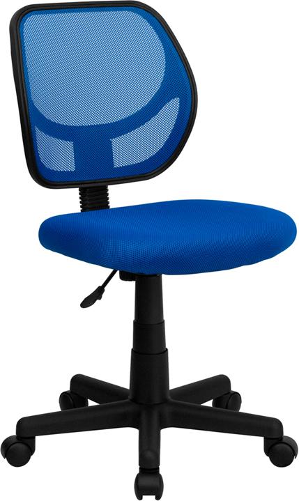 Flash Furniture Mid-Back Blue Mesh Swivel Task Chair – WA-3074-BL-GG on Sale