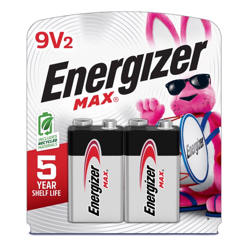 BATTERY ALKALINE 9V 2PK Fashion