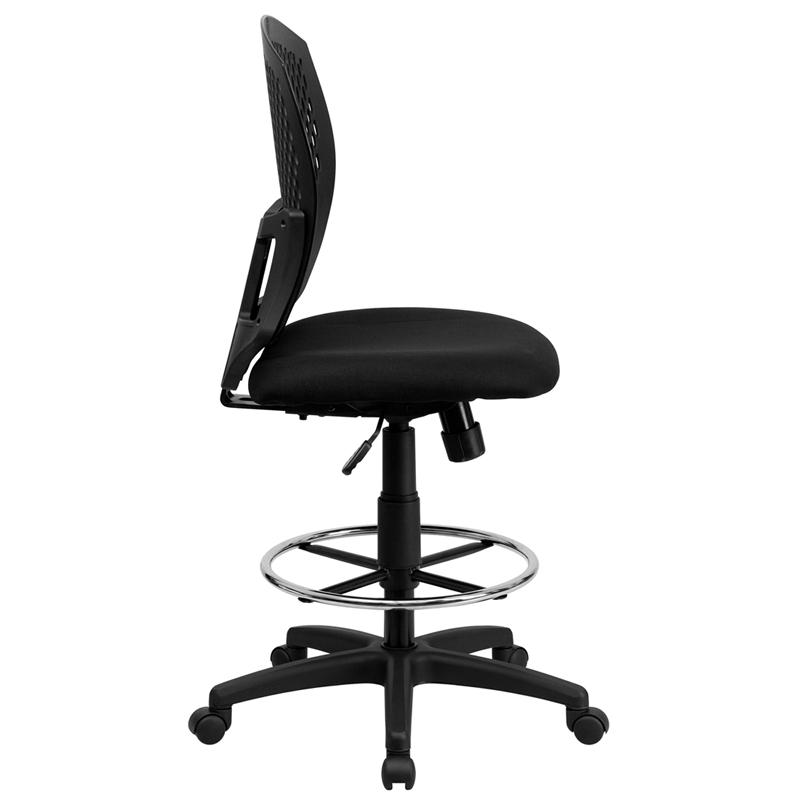 Flash Furniture Mid-Back Designer Back Drafting Chair with Fabric Seat – WL-3958SYG-BK-D-GG Online