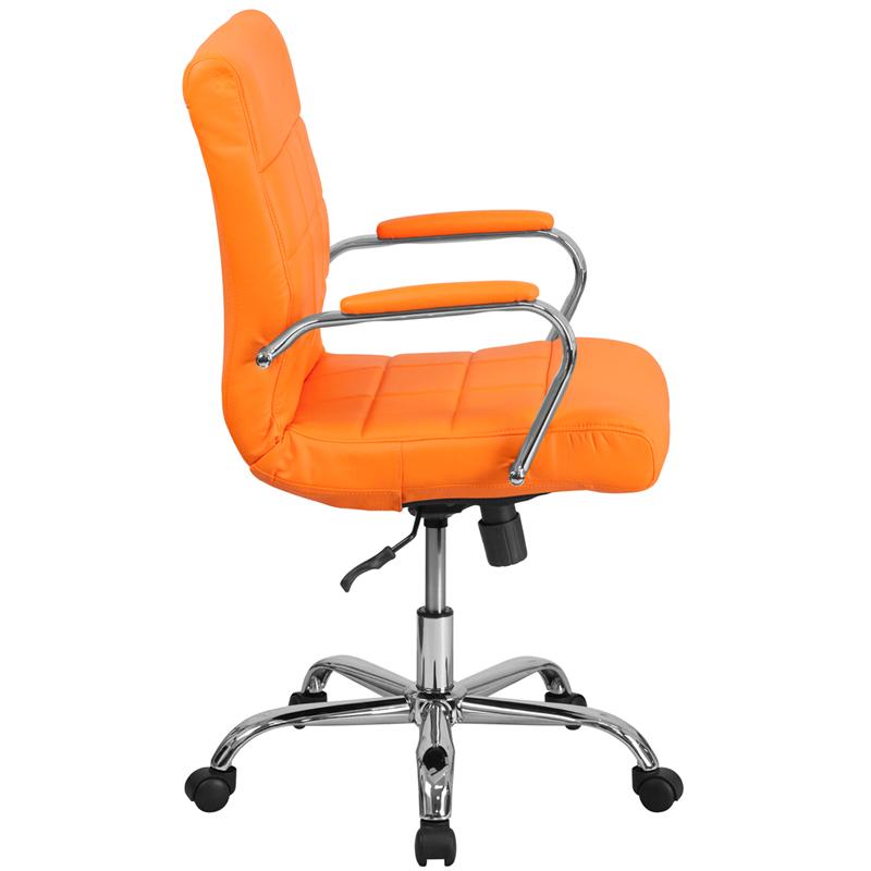 Flash Furniture Mid-Back Orange Vinyl Executive Swivel Chair with Chrome Base and Arms – GO-2240-ORG-GG Discount