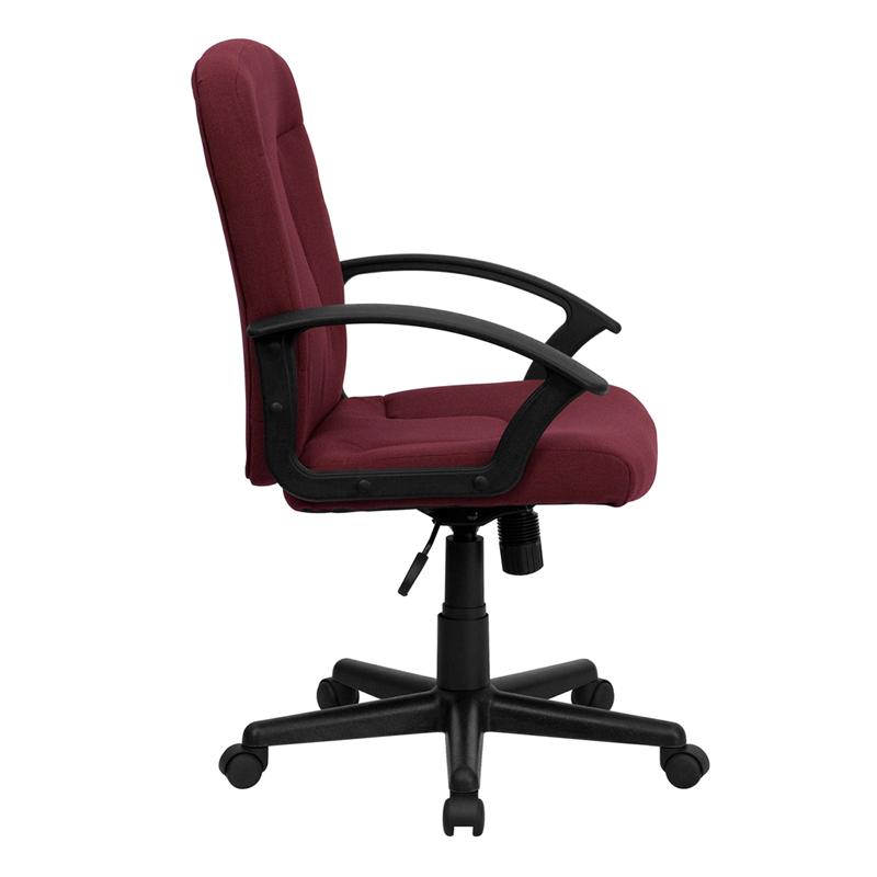 Flash Furniture Mid-Back Burgundy Fabric Executive Swivel Chair with Nylon Arms – GO-ST-6-BY-GG Online now