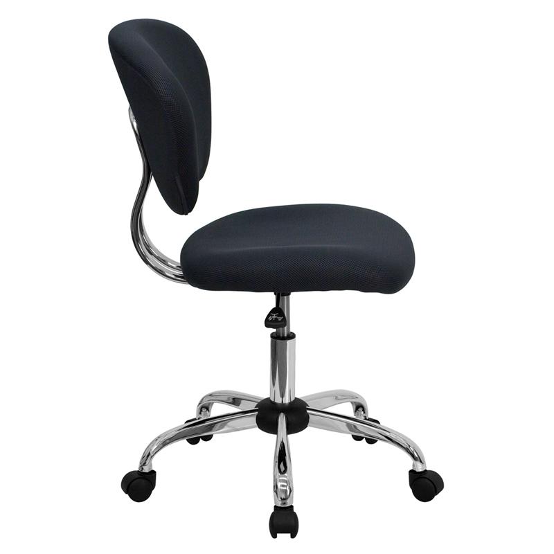 Flash Furniture Mid-Back Gray Mesh Padded Swivel Task Chair with Chrome Base – H-2376-F-GY-GG Online Sale