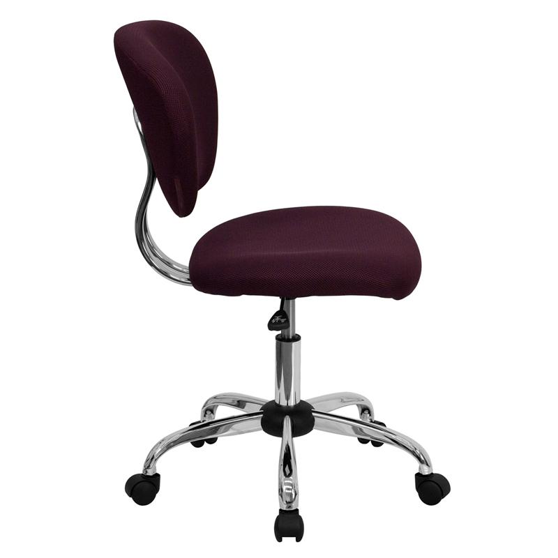 Flash Furniture Mid-Back Burgundy Mesh Padded Swivel Task Chair with Chrome Base – H-2376-F-BY-GG Online