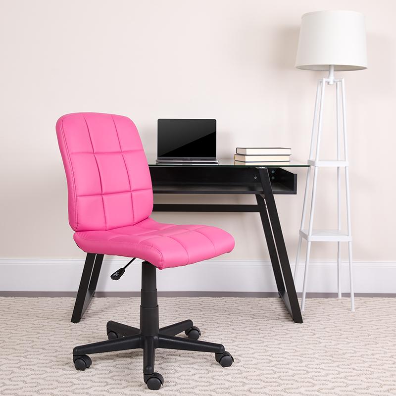 Flash Furniture Mid-Back Pink Quilted Vinyl Swivel Task Chair – GO-1691-1-PINK-GG Online Hot Sale