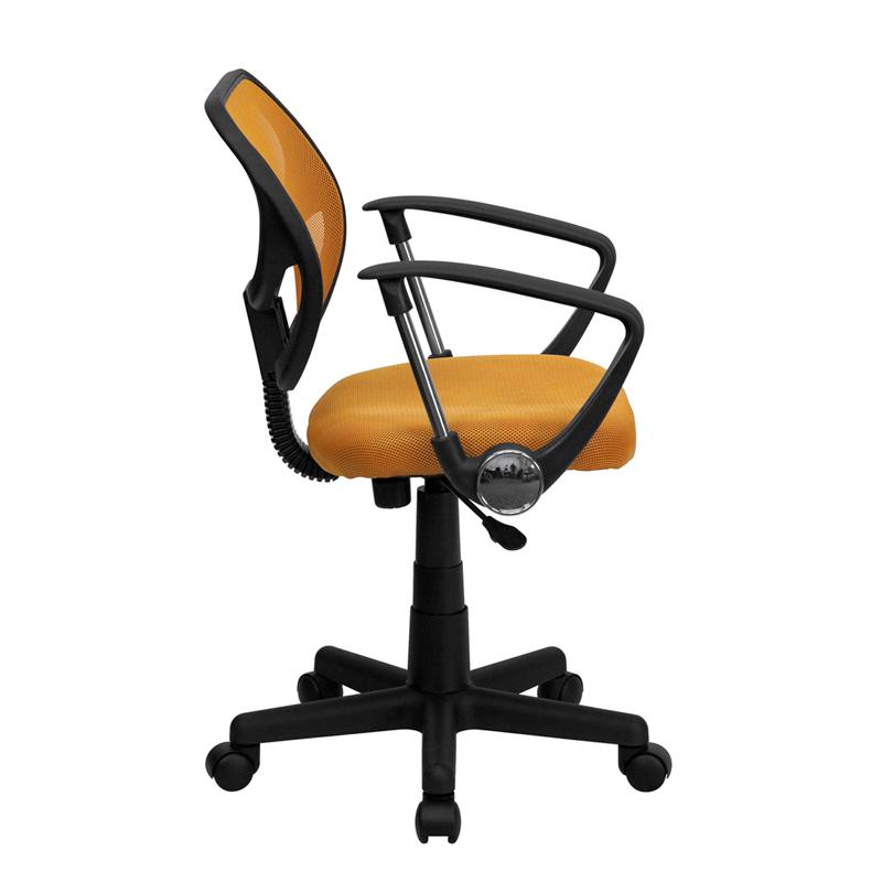 Flash Furniture Mid-Back Orange Mesh Swivel Task Chair with Arms – WA-3074-OR-A-GG Discount