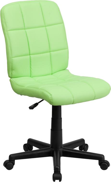 Flash Furniture Mid-Back Green Quilted Vinyl Swivel Task Chair – GO-1691-1-GREEN-GG Sale