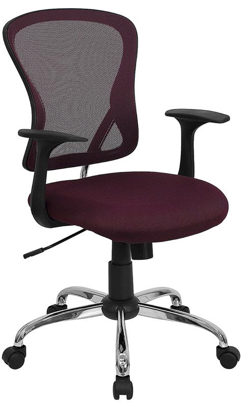 Flash Furniture Mid-Back Burgundy Mesh Swivel Task Chair with Chrome Base and Arms – H-8369F-ALL-BY-GG Discount