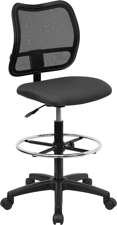 Flash Furniture Mid-Back Gray Mesh Drafting Chair – WL-A277-GY-D-GG Discount