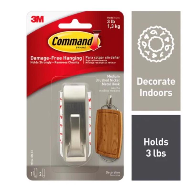 COMMAND HOOK BRSHNKL MED Online Sale
