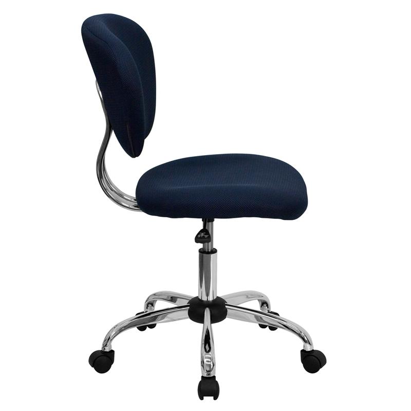Flash Furniture Mid-Back Navy Mesh Padded Swivel Task Chair with Chrome Base – H-2376-F-NAVY-GG Online Sale