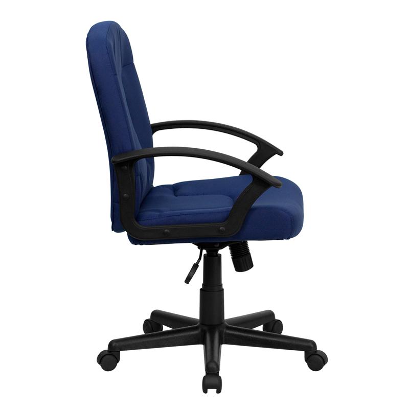 Flash Furniture Mid-Back Navy Fabric Executive Swivel Chair with Nylon Arms – GO-ST-6-NVY-GG Online