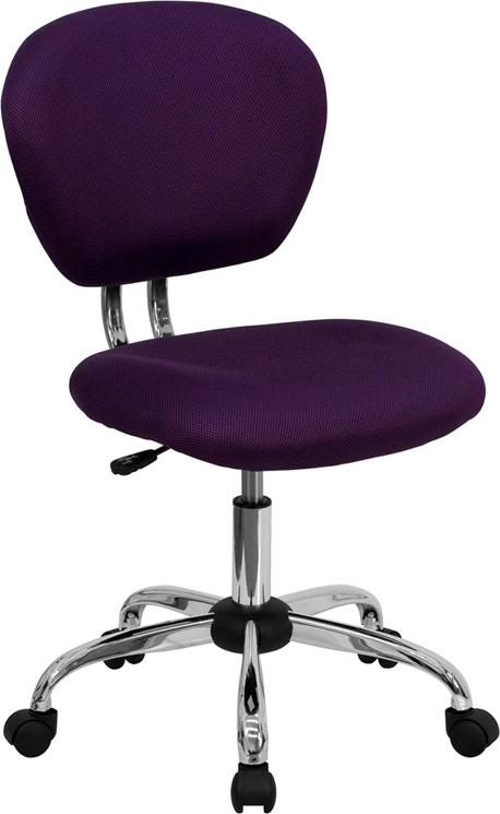 Flash Furniture Mid-Back Purple Mesh Padded Swivel Task Chair with Chrome Base – H-2376-F-PUR-GG Online