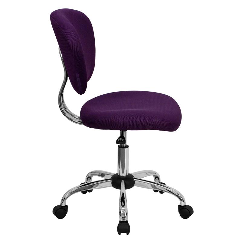 Flash Furniture Mid-Back Purple Mesh Padded Swivel Task Chair with Chrome Base – H-2376-F-PUR-GG Online