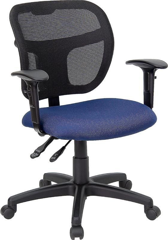 Flash Furniture Mid-Back Navy Blue Mesh Swivel Task Chair with Back Height Adjustment and Adjustable Arms – WL-A7671SYG-NVY-A-GG Online Hot Sale
