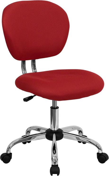 Flash Furniture Mid-Back Red Mesh Padded Swivel Task Chair with Chrome Base – H-2376-F-RED-GG Online Sale