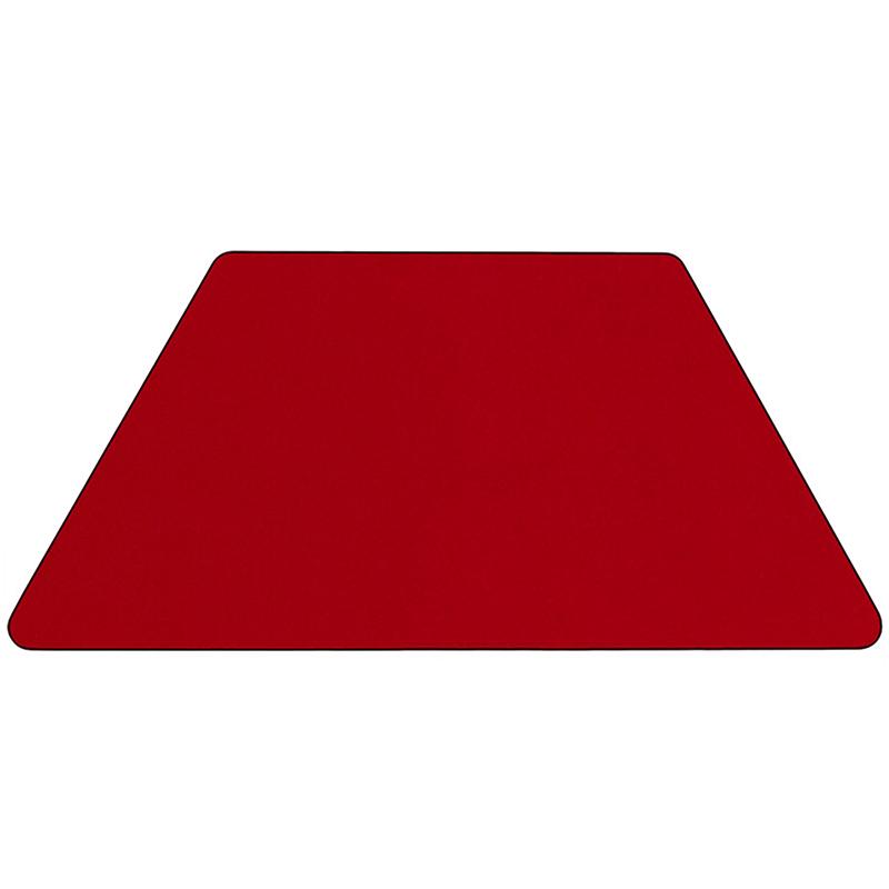 Flash Furniture Mobile 29.5”W x 57.25”L Trapezoid Red Thermal Laminate Activity Table – Standard Height Adjustable Legs – XU-A3060-TRAP-RED-T-A-CAS-GG Sale
